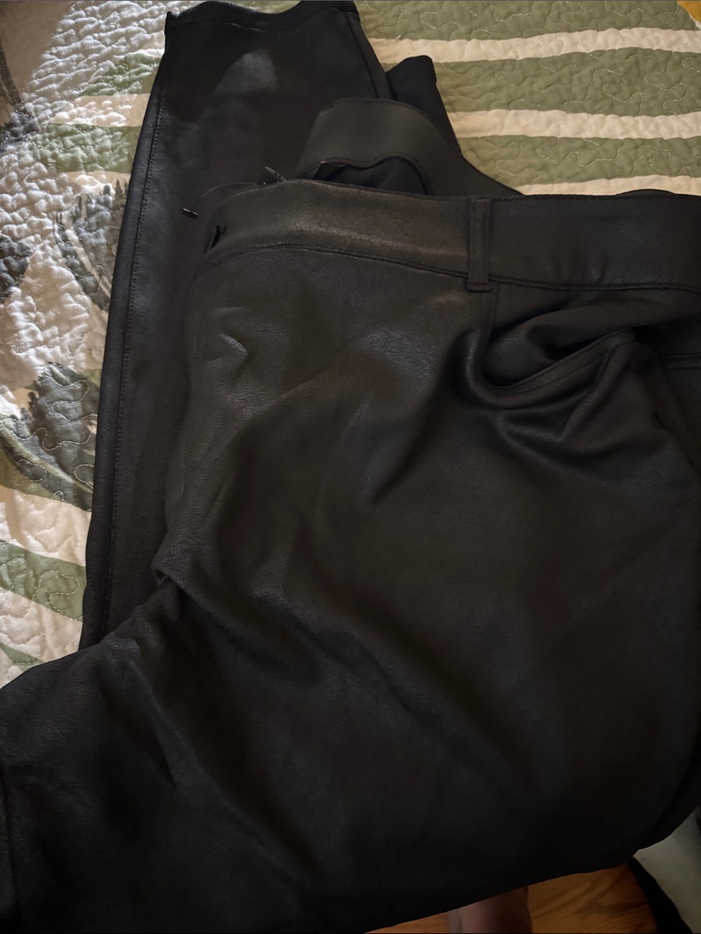 Lane Bryant Leggings - the look like Black Faux Leather pants - NWO tag, zip up